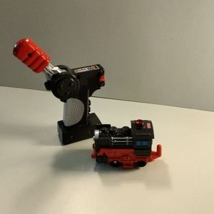 GeoTrax remote and working train.